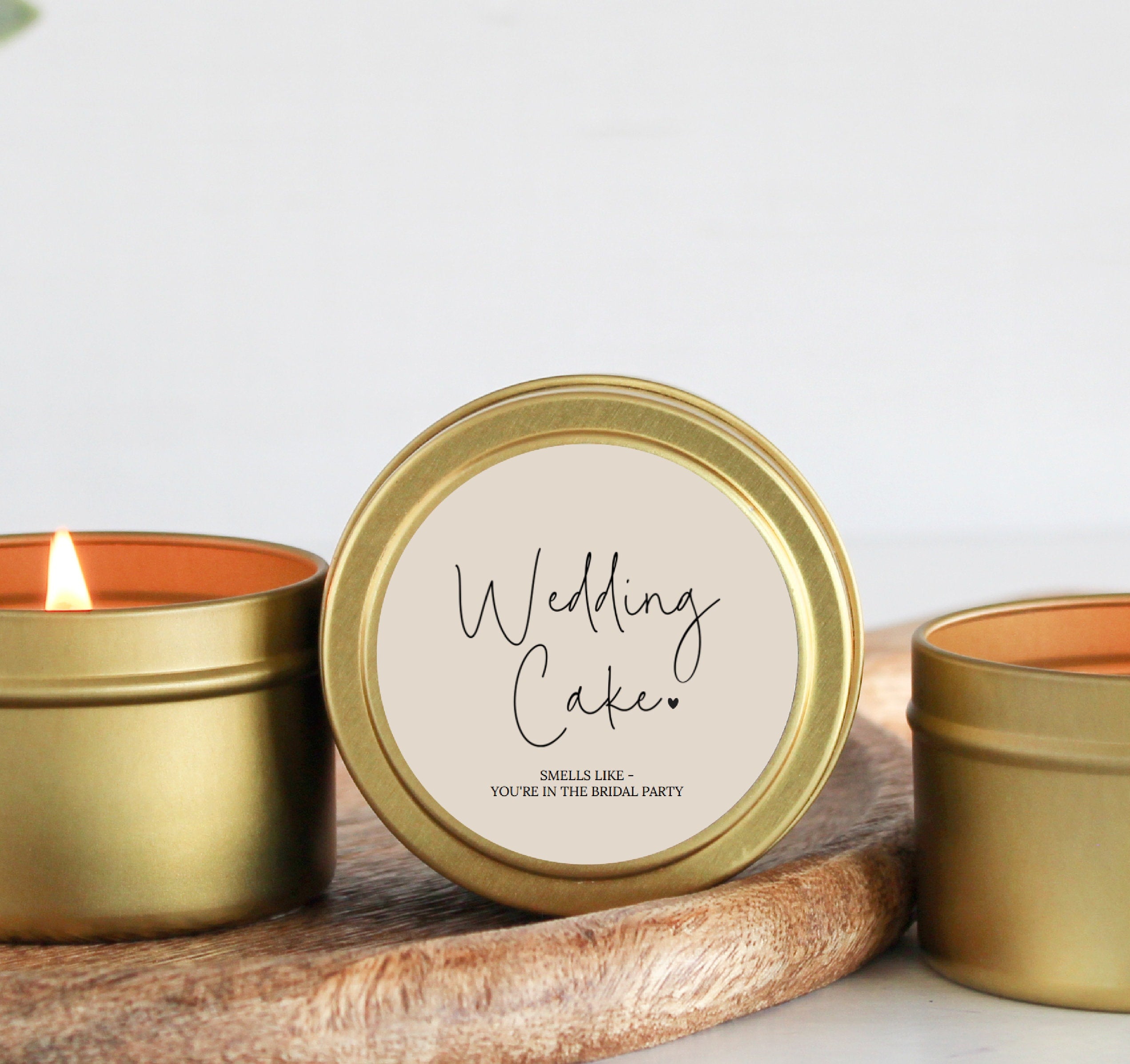 Wedding Cake Bridal Party Tins