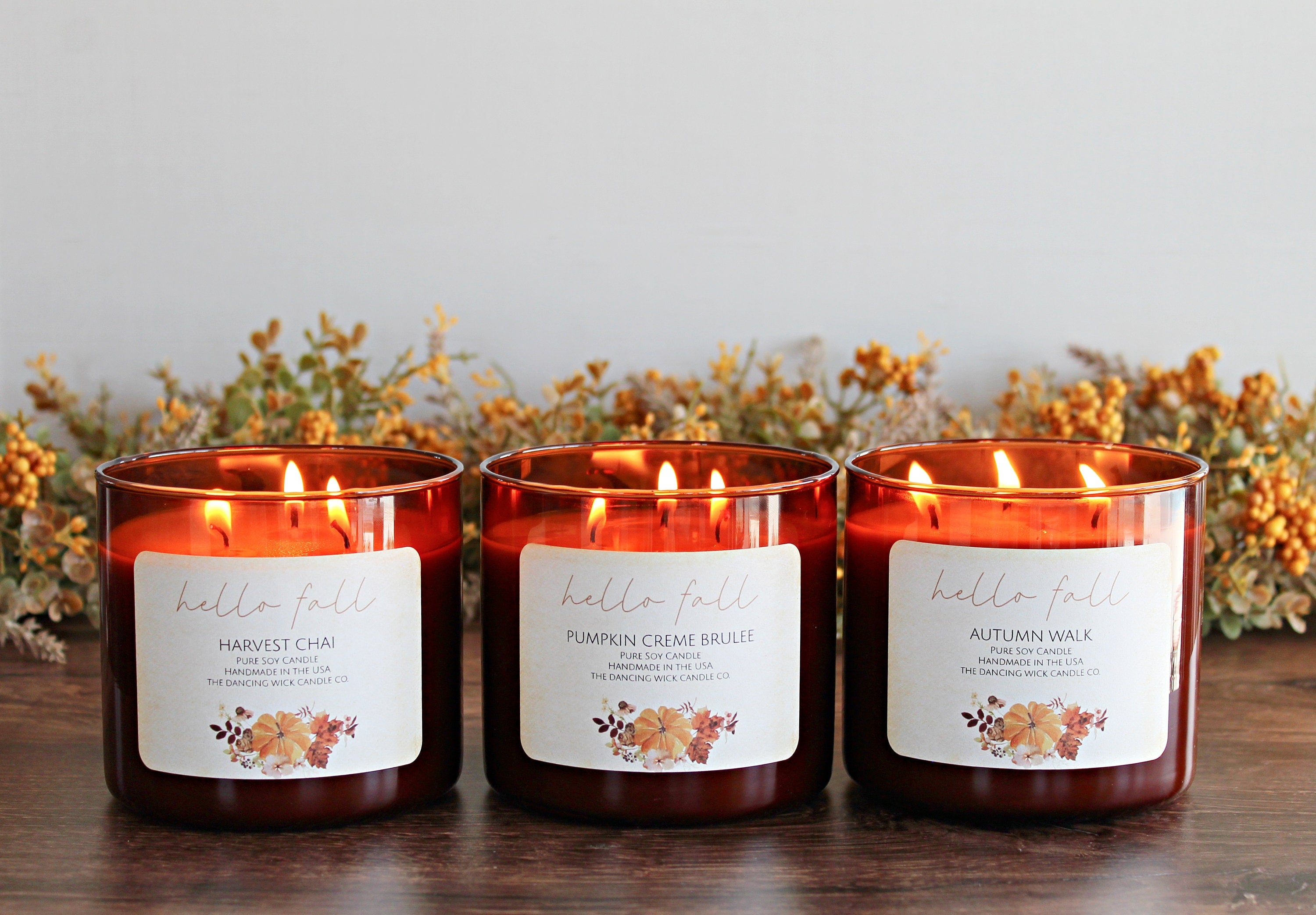 3 Wick Fall Pumpkin Candle
