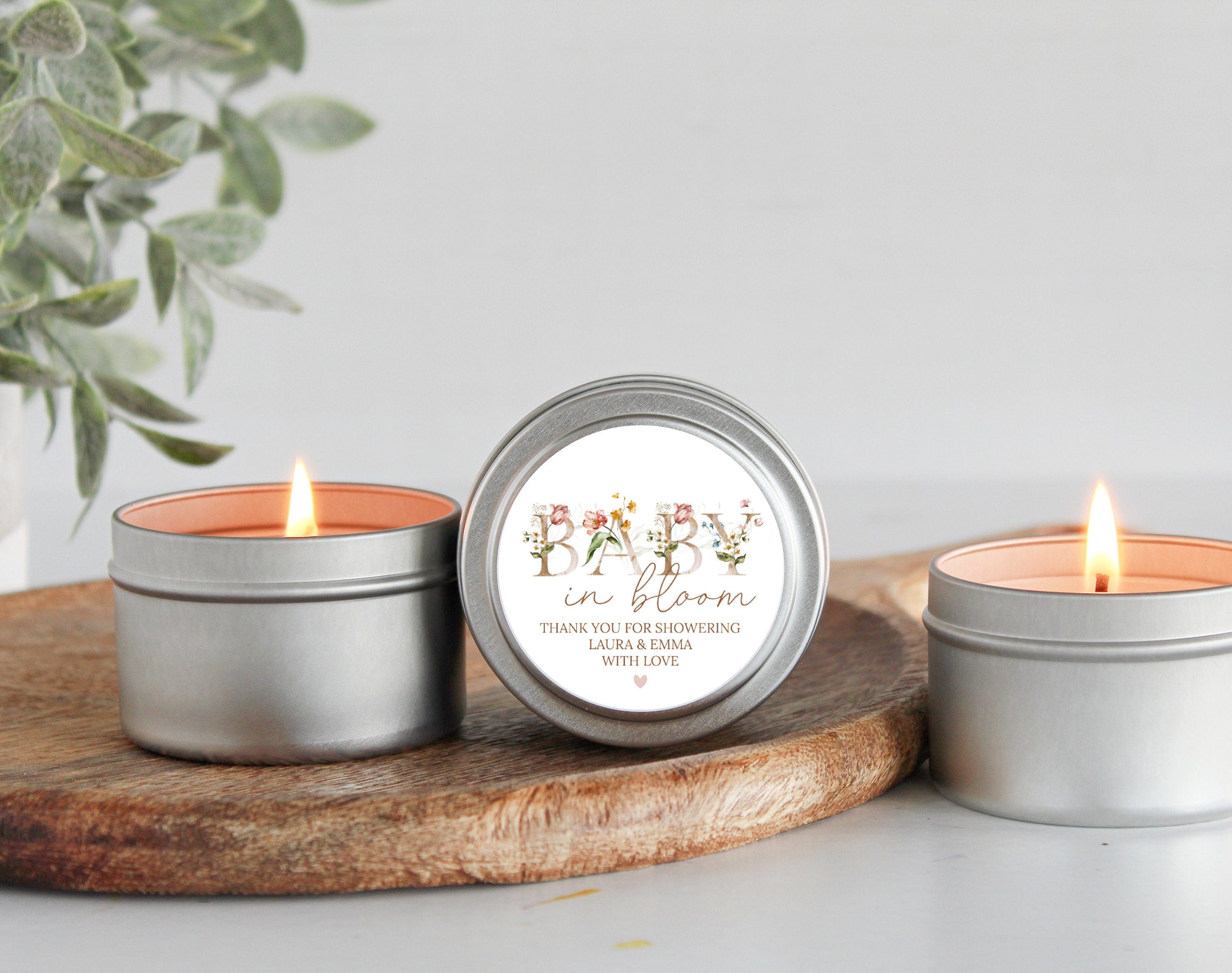Baby in Bloom Shower Tins - Set of 10