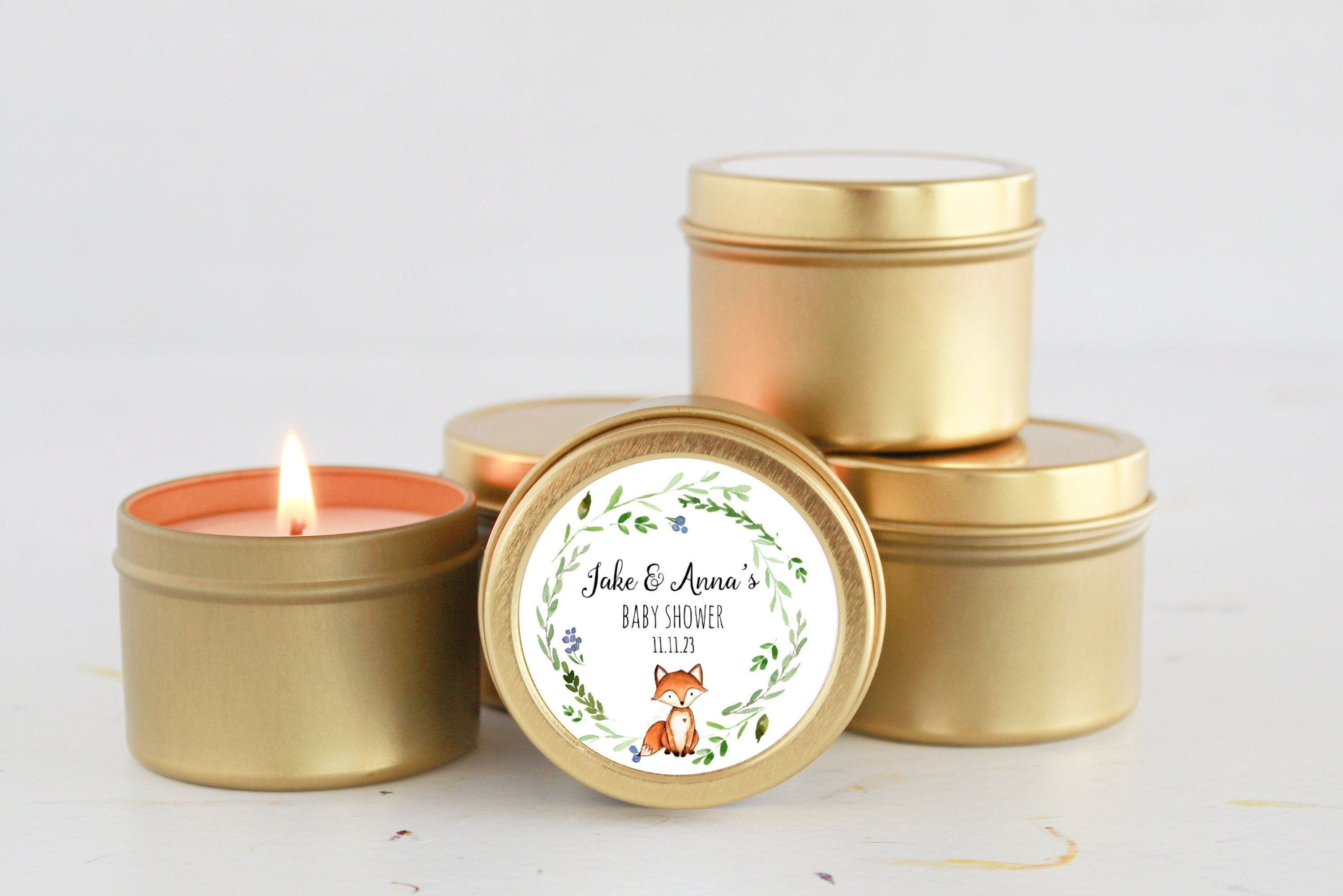 Woodland Fox Baby Shower Tins - Set of 10