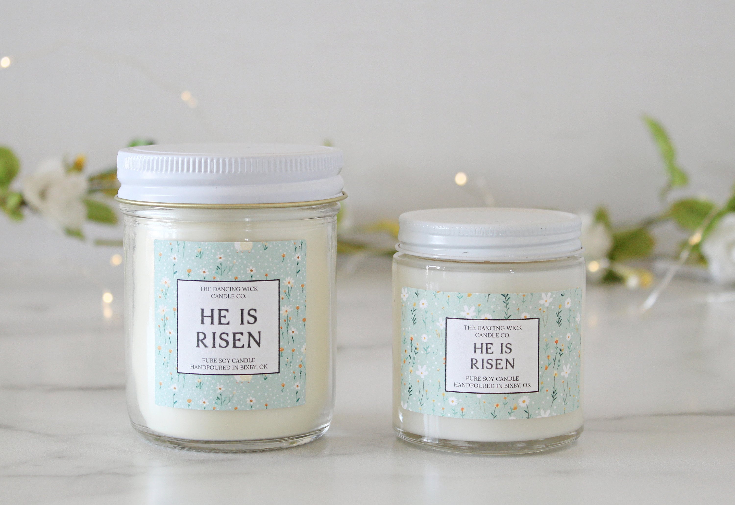 He is Risen Easter Candle