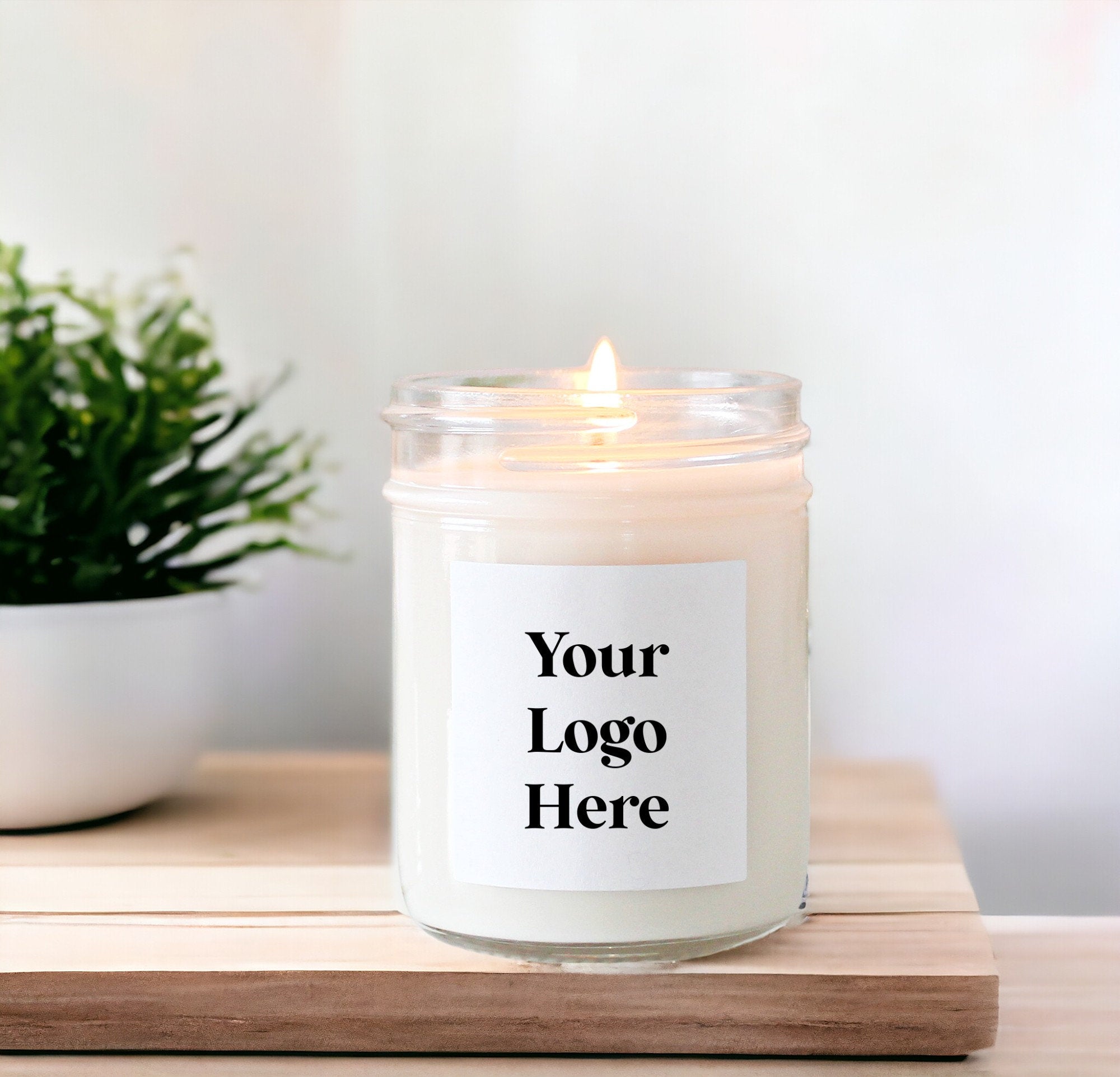 Corporate Logo Glass Candle