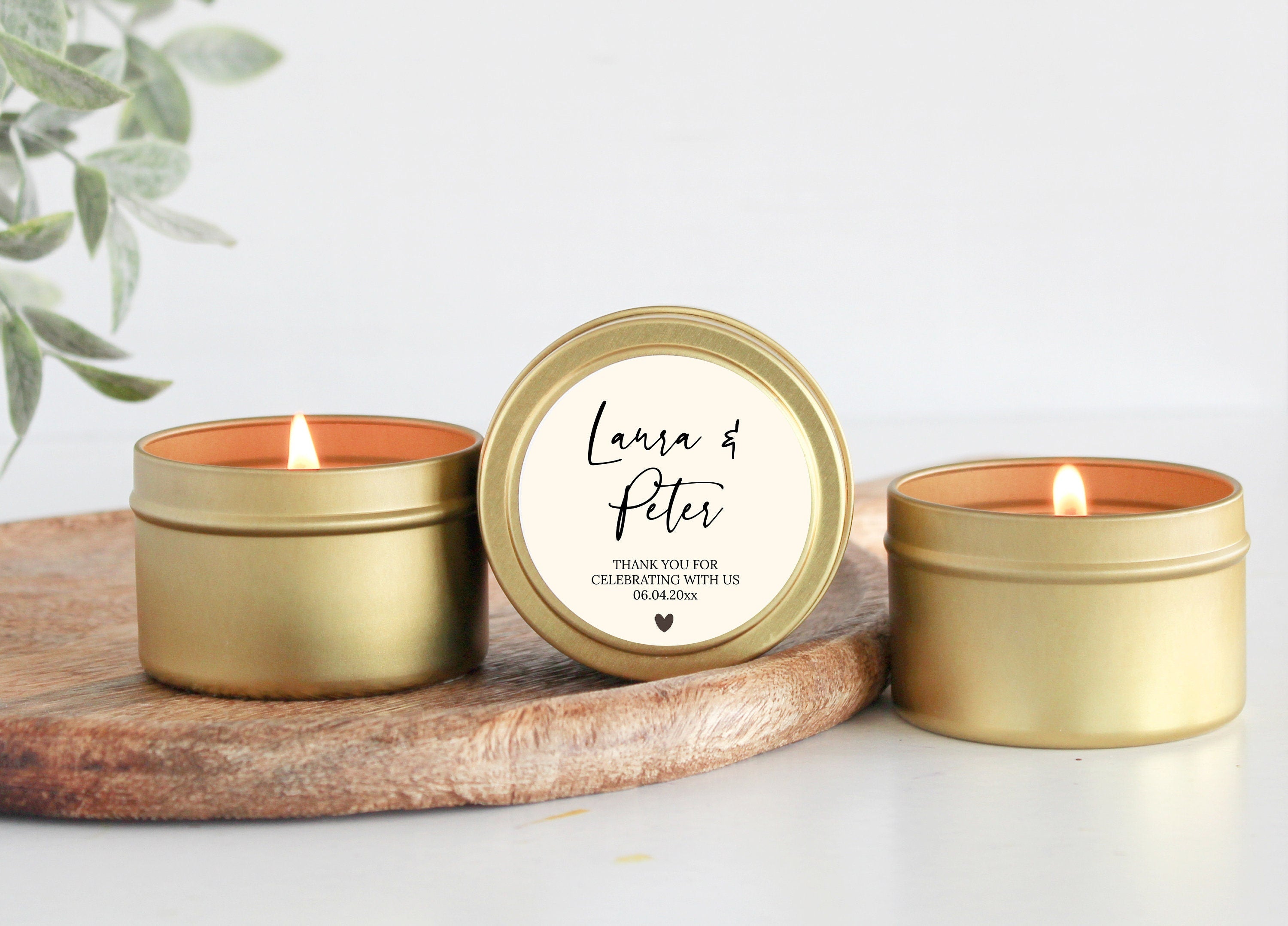 Personalized Name Wedding Tins - Set Of 10