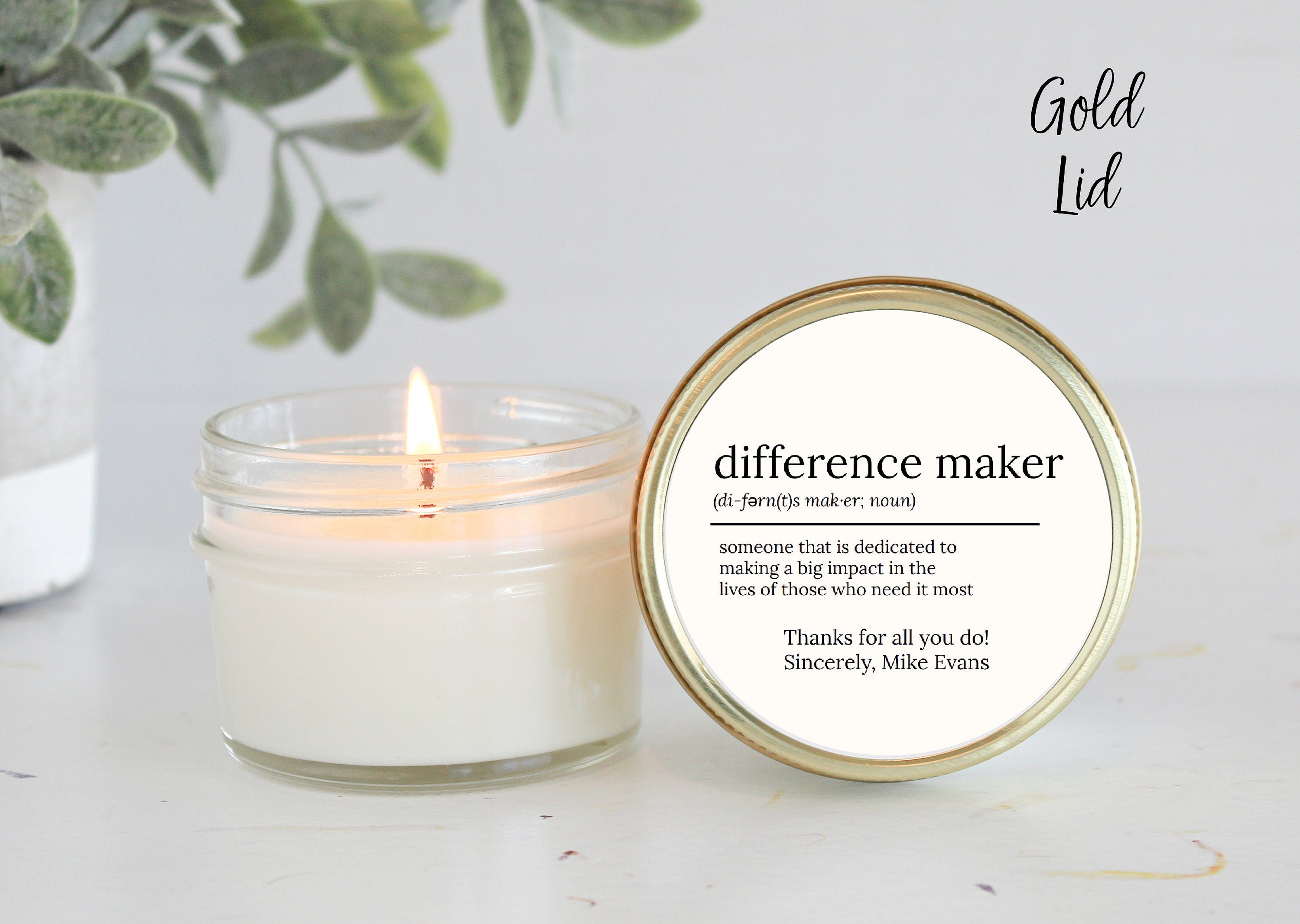 Difference Maker 4oz Candle Favors