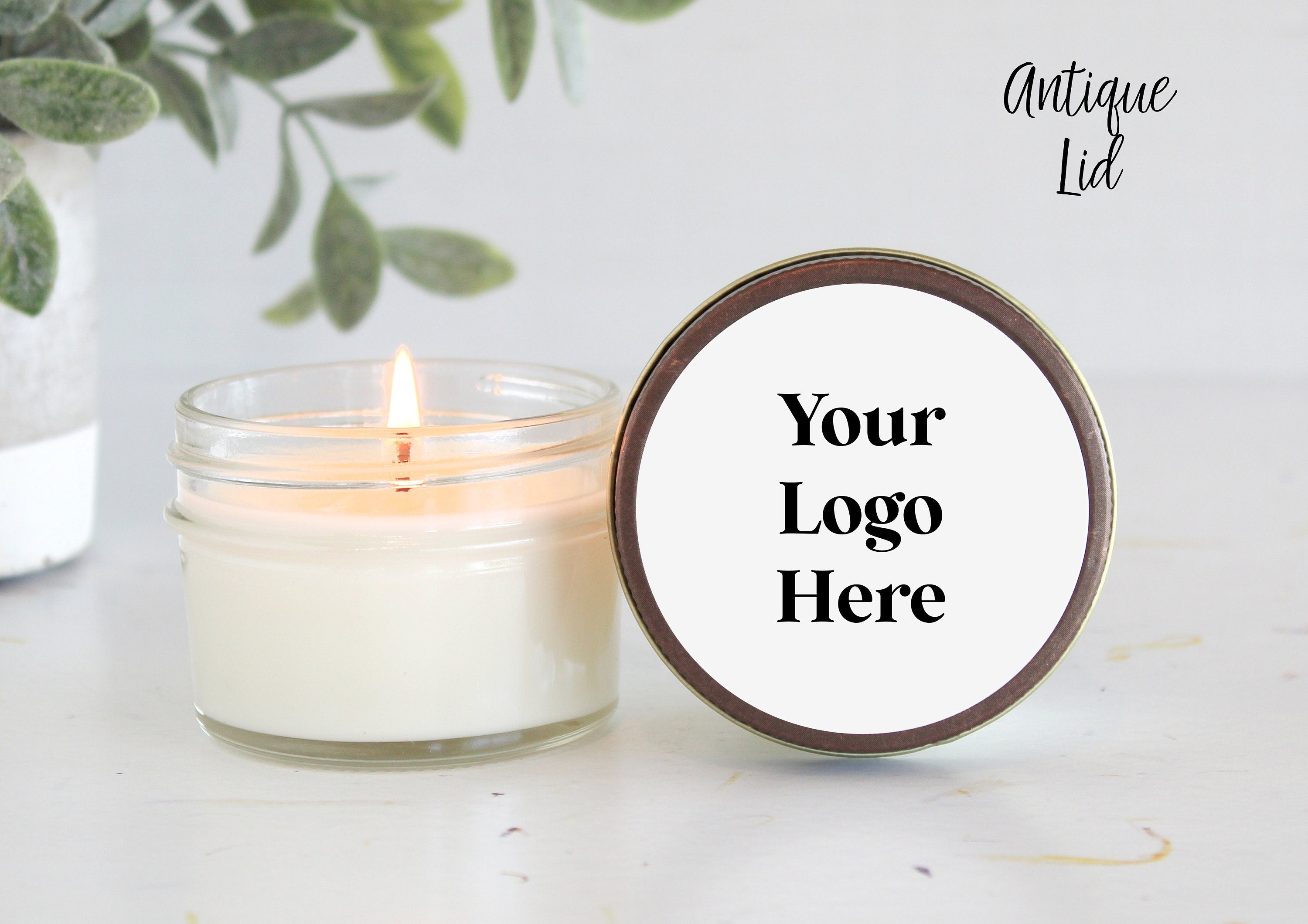 Corporate Logo 4oz Candle Favors