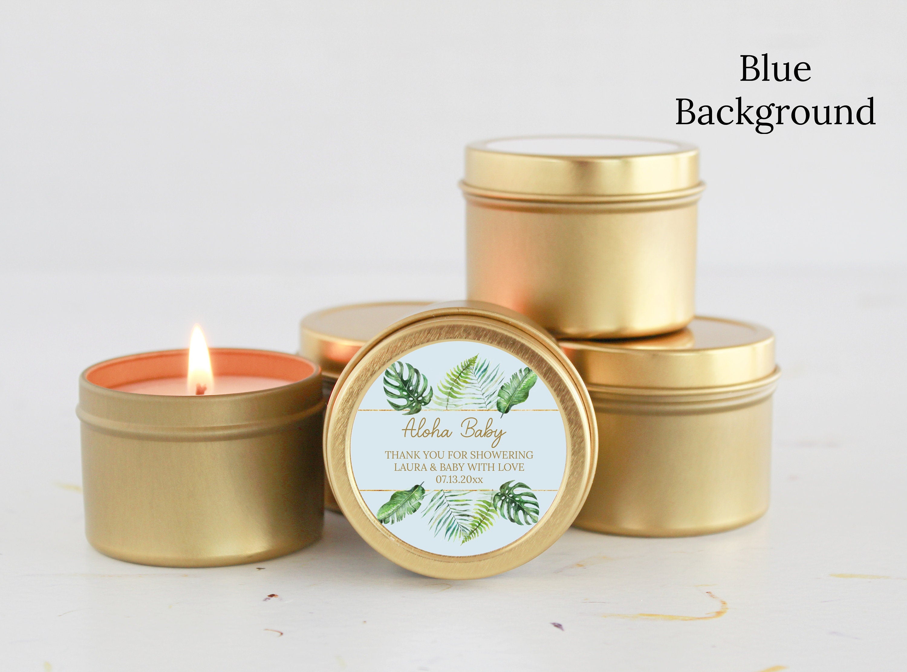 Tropical Baby Shower Tins - Set of 10