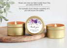 Purple & Mauve Floral Tins - Set of 10