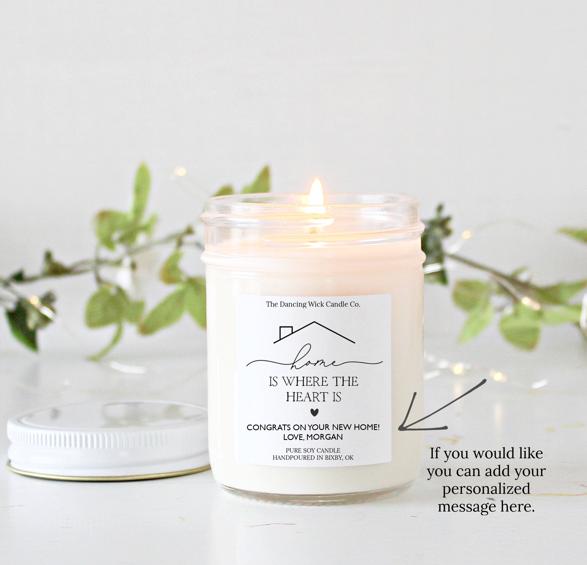 Home is Where the Heart Is Personalized Candle