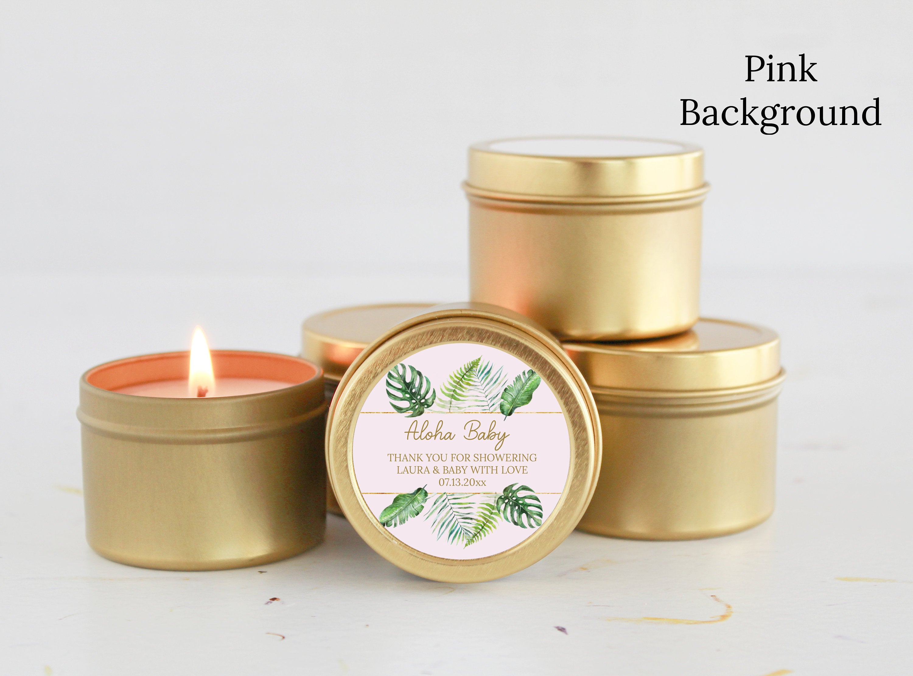 Tropical Baby Shower Tins - Set of 10