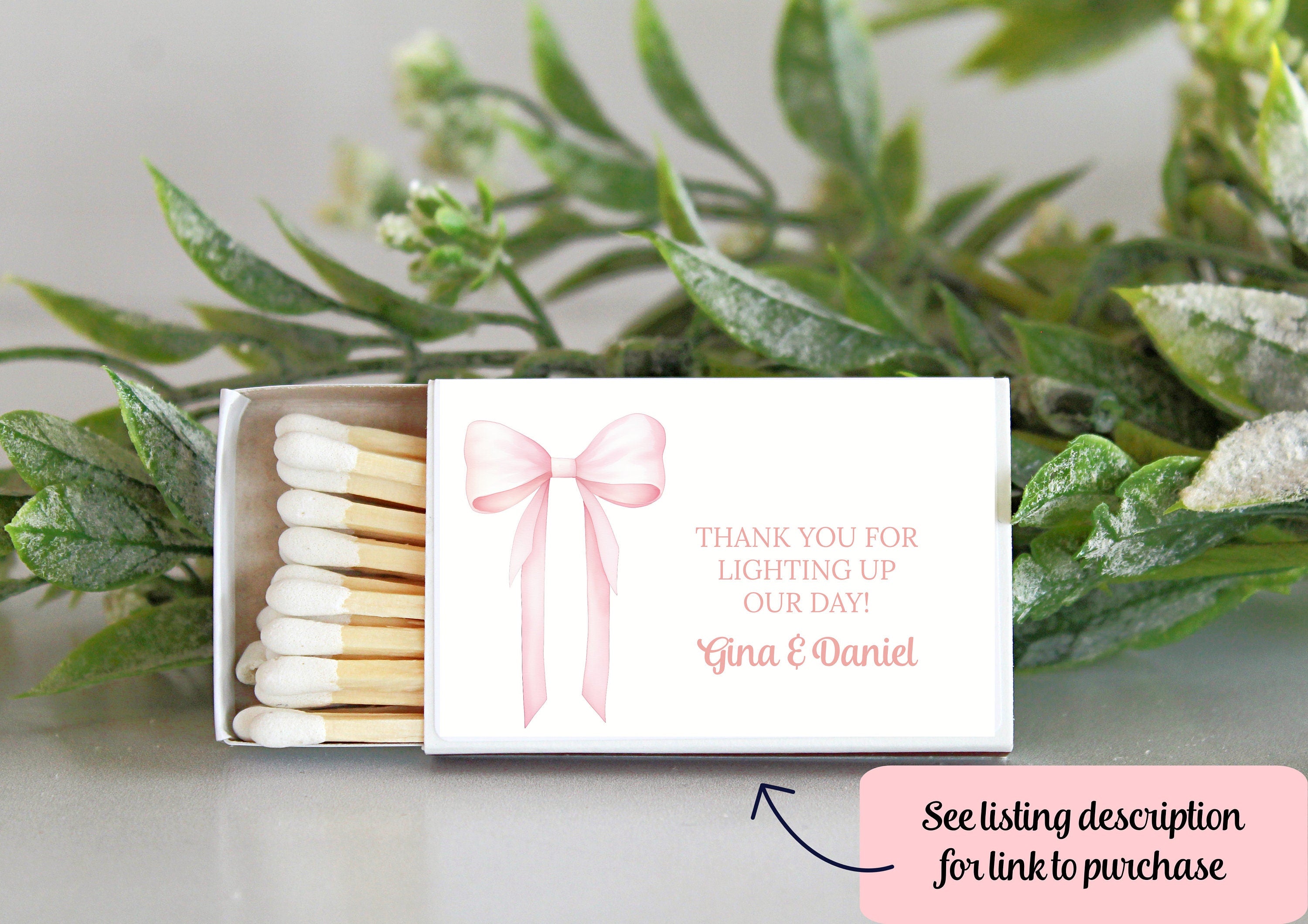 Pink Bow Baby Shower Favors