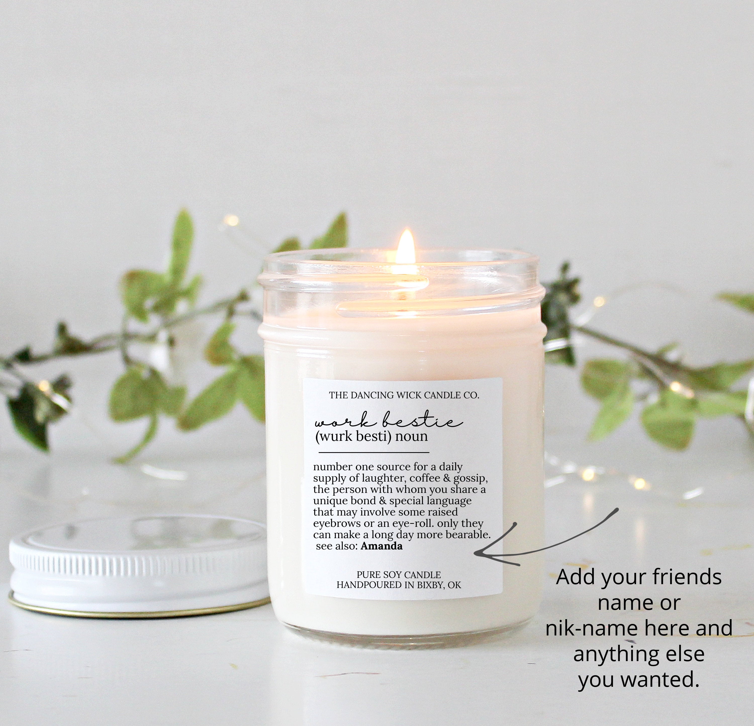 Work Bestie Definition Candle