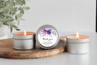 Purple & Mauve Floral Tins - Set of 10
