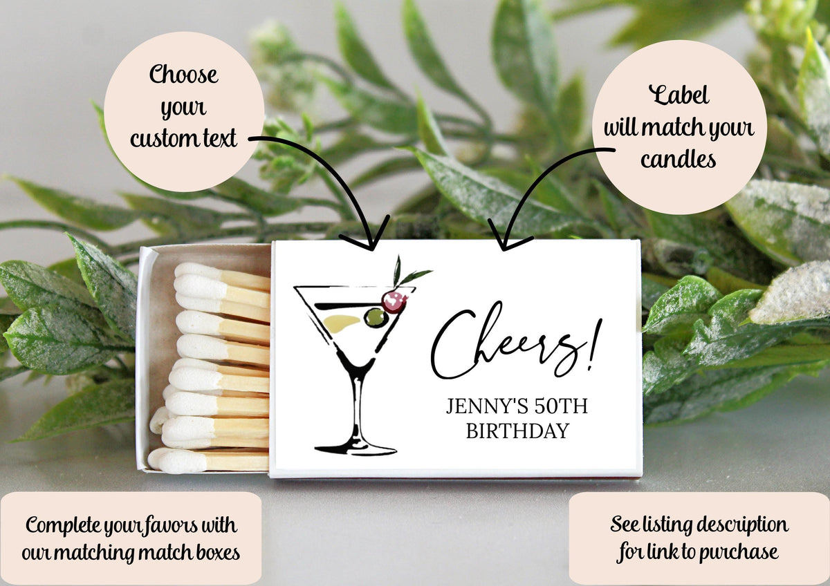 Adult Birthday "Cheers" Party Tins - Set of 10