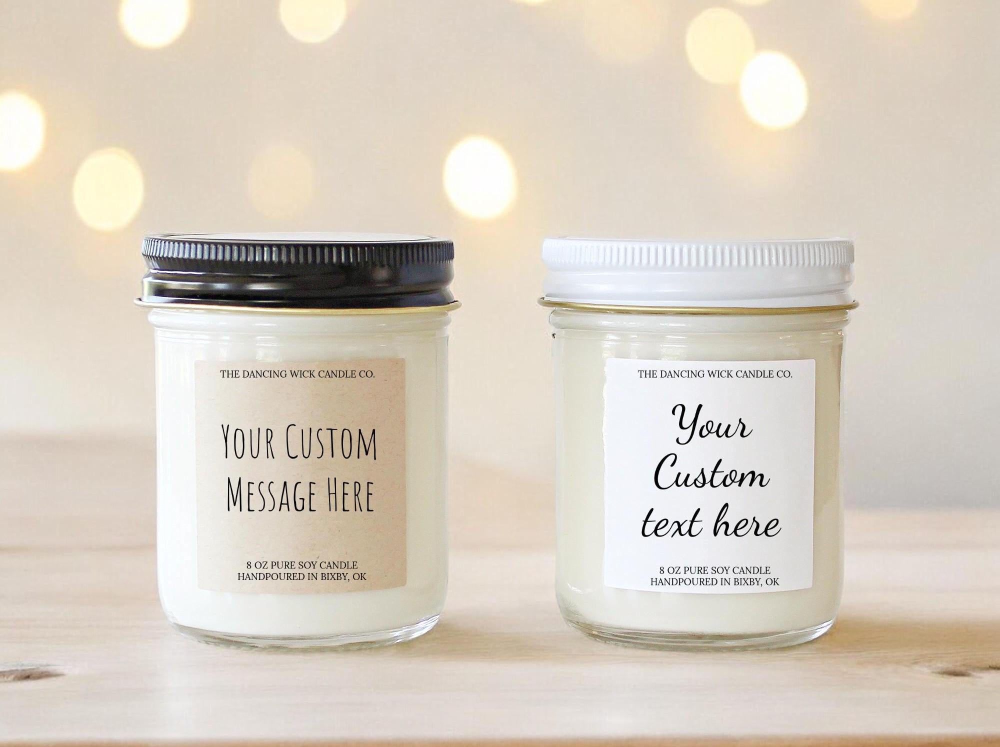 Your Own Custom Text Candle