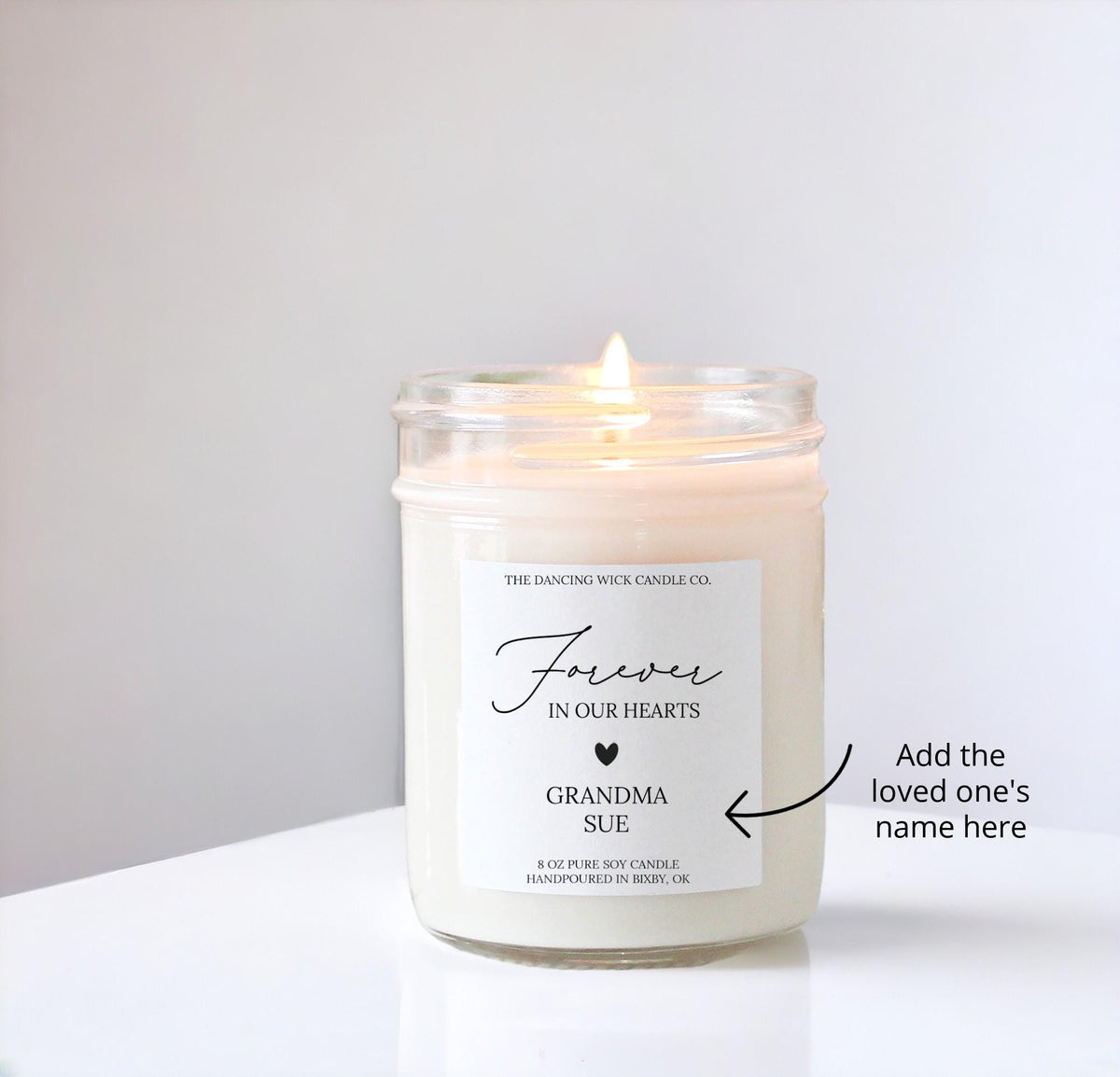 Forever In Our Hearts Memorial Candle