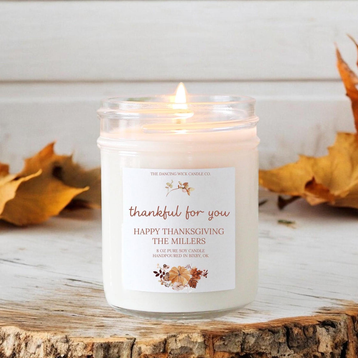 Thankful For You Fall Candle