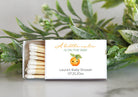 Little Cutie Baby Shower Matchbox Favors - Set of 10 Cute Orange Theme Matches - Custom Baby Shower Party Favors - Personalized Matchboxes