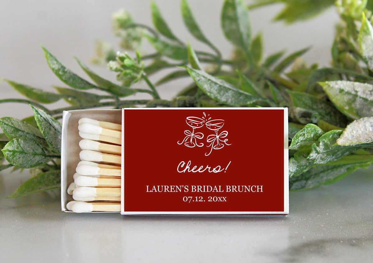 Custom Champagne Matchboxes – Wedding Favors, Bachelorette Party, Personalized Matches, Bridal Shower, Rehearsal Dinner, Engagement Gift