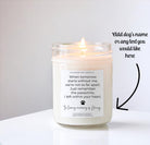 Dog Memorial Candle with Poem