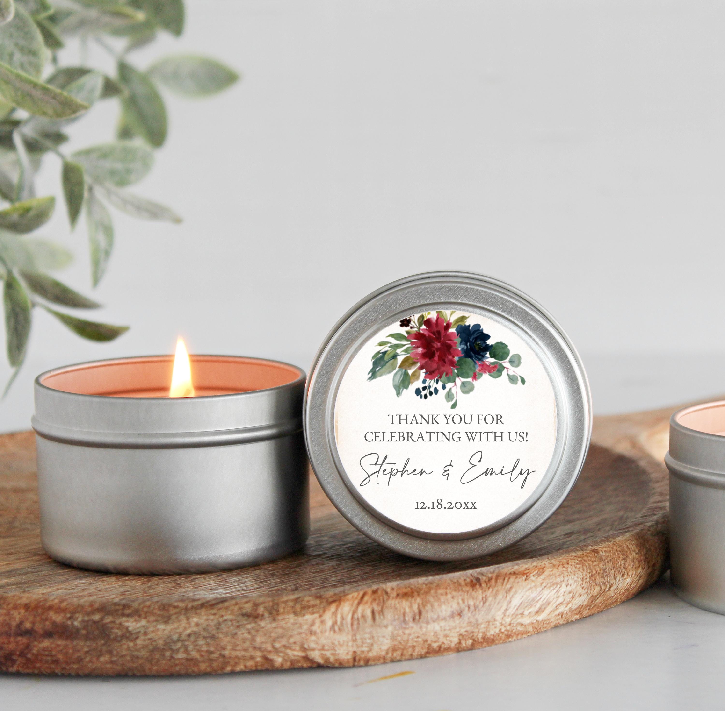 Jewel Floral Set of 10 Tin Favors