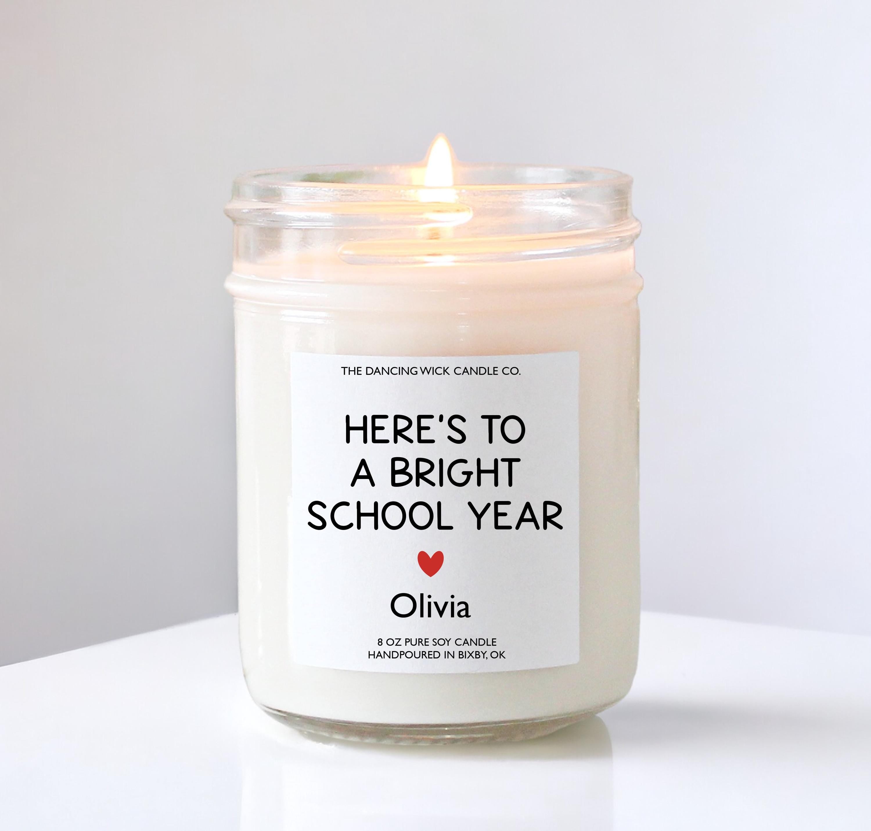 Here’s to a Bright School Year Candle