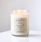 Aunt Pregnancy Announcement Gift Candle