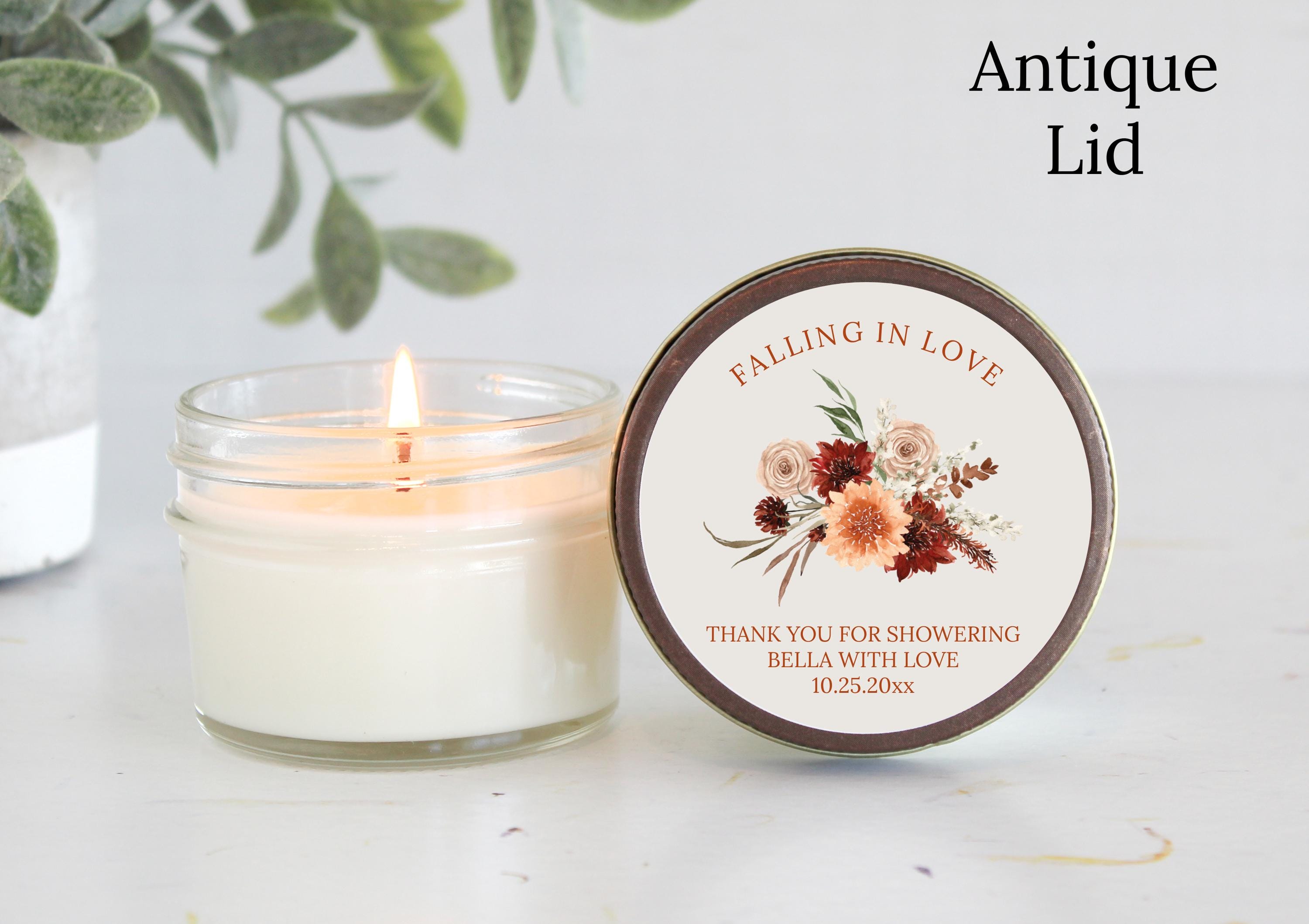 Autumn Wildflower Bridal Shower Candle Favors