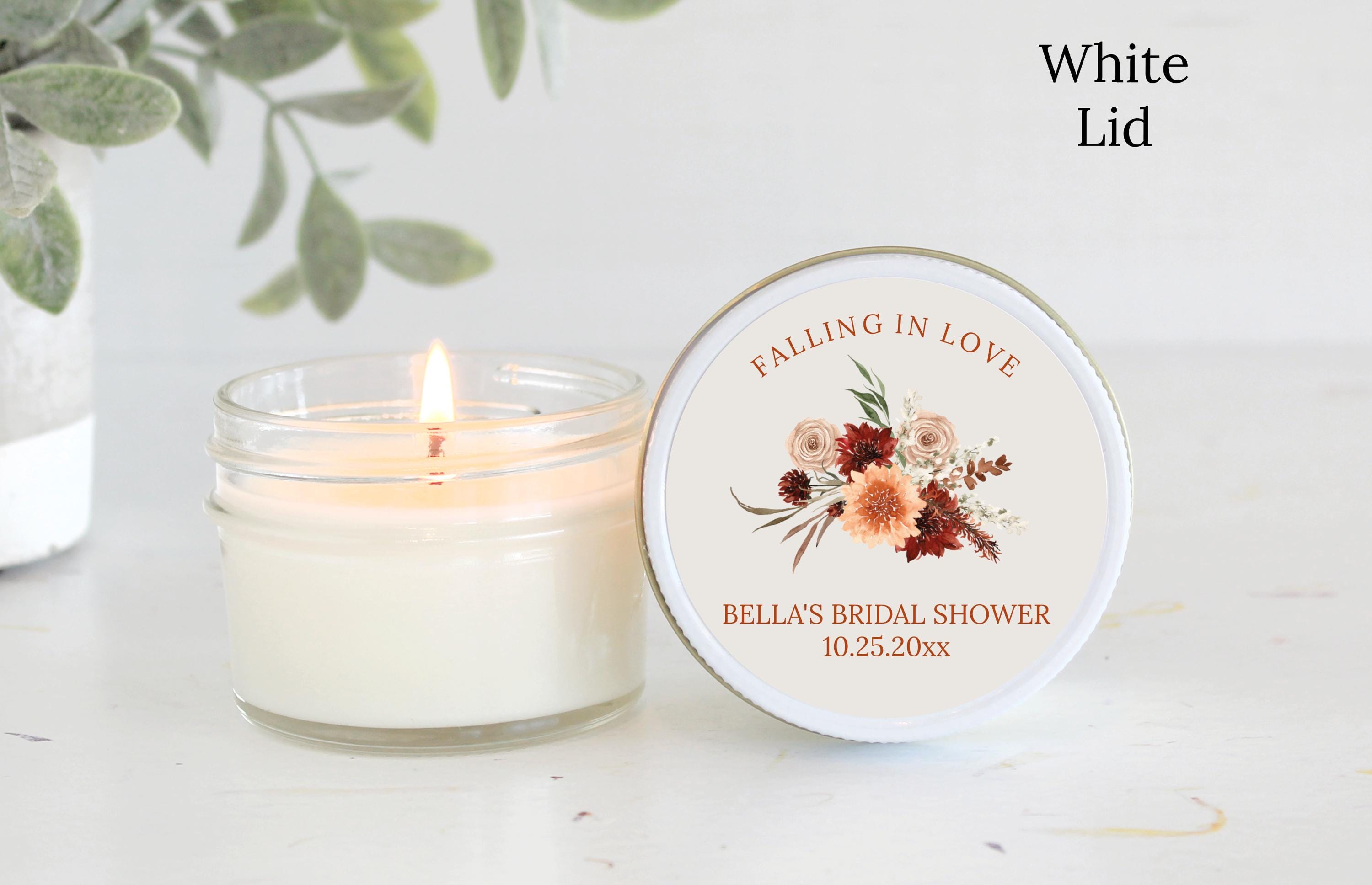 Autumn Wildflower Bridal Shower Candle Favors