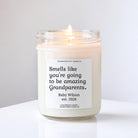 First time Grandparent Announcement Candle: Soy Wax Pregnancy Reveal Gift