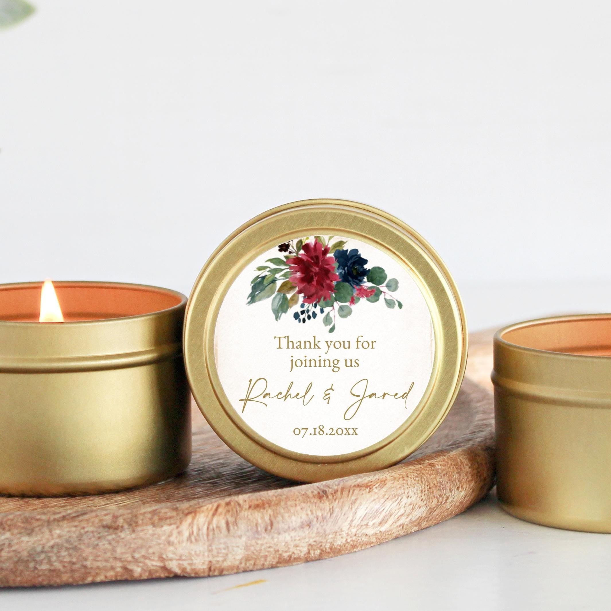 Jewel Floral Set of 10 Tin Favors