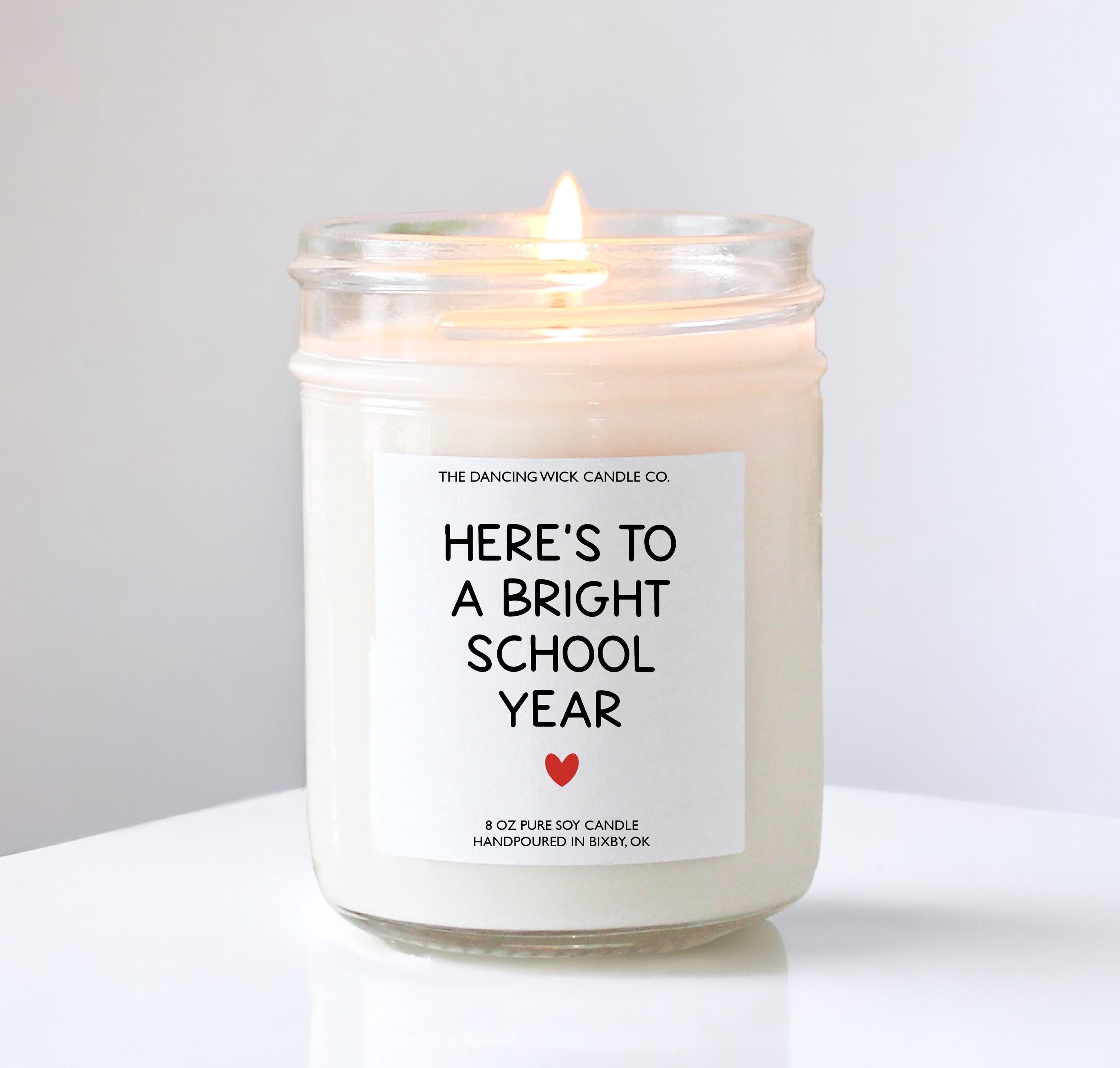 Here’s to a Bright School Year Candle