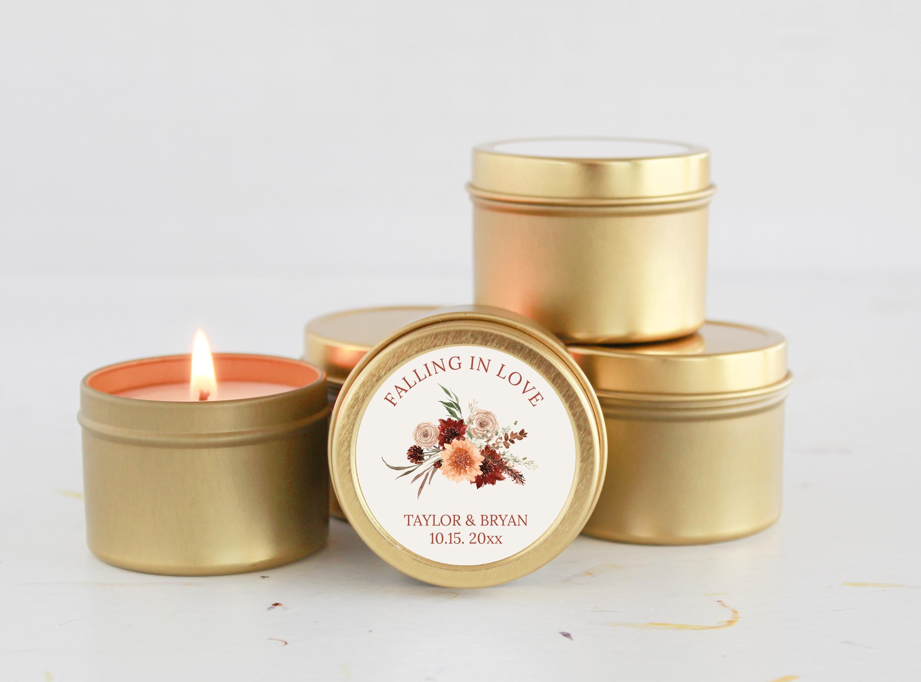 Boho Terracotta Falling in Love Favors Set of 10 Tins
