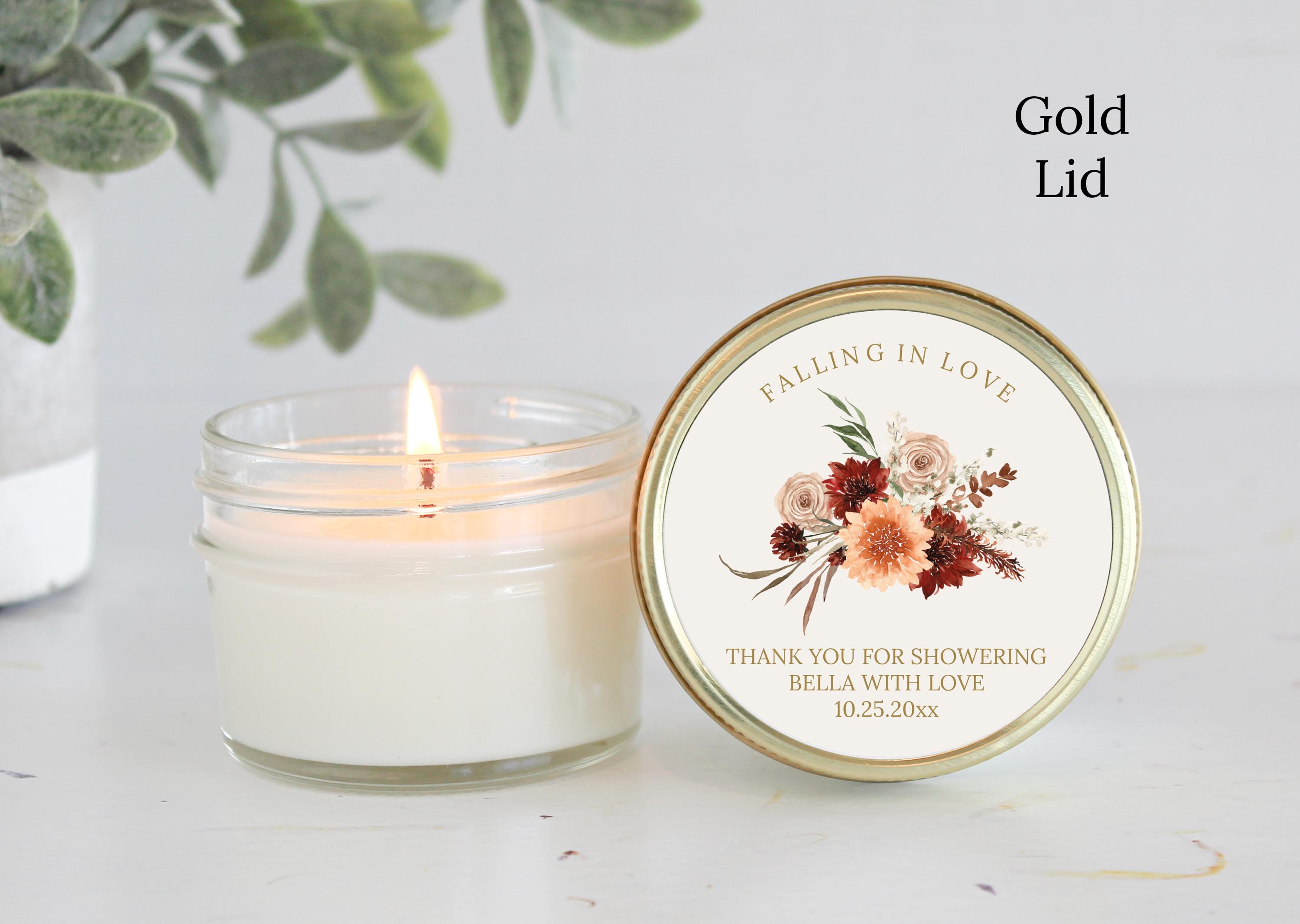 Autumn Wildflower Bridal Shower Candle Favors
