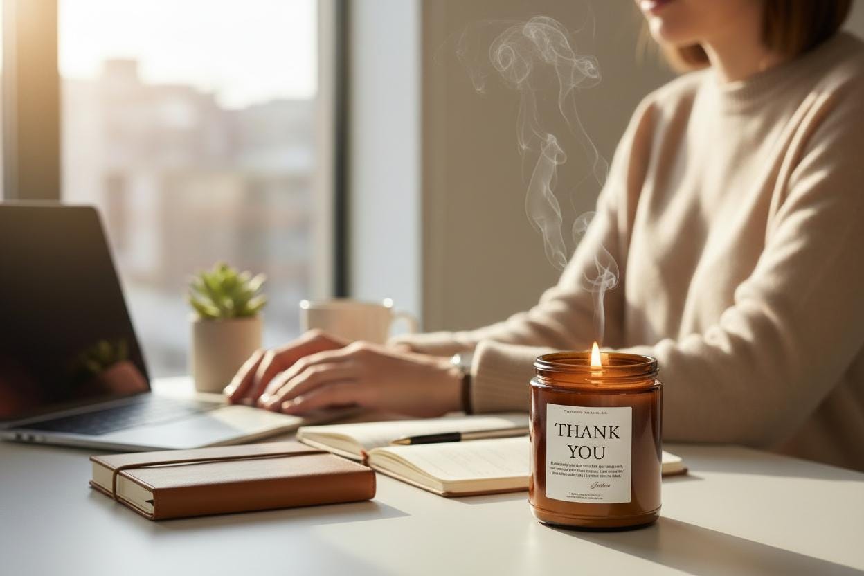 Employee Appreciation Gifts Bulk, Custom Thank You Candle for Coworkers