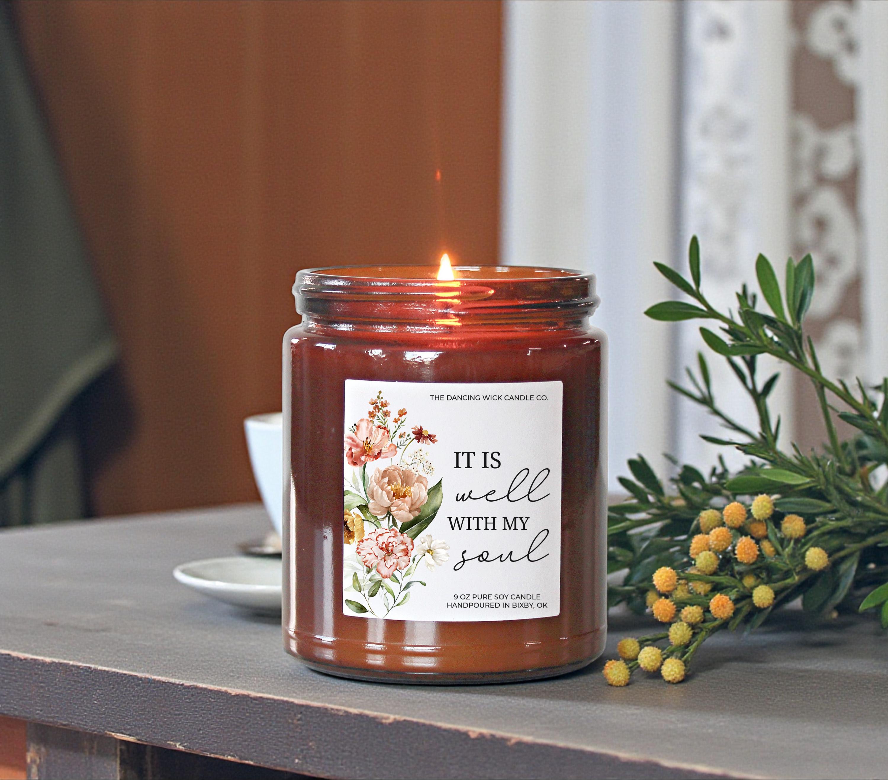It Is Well With My Soul Candle Amber