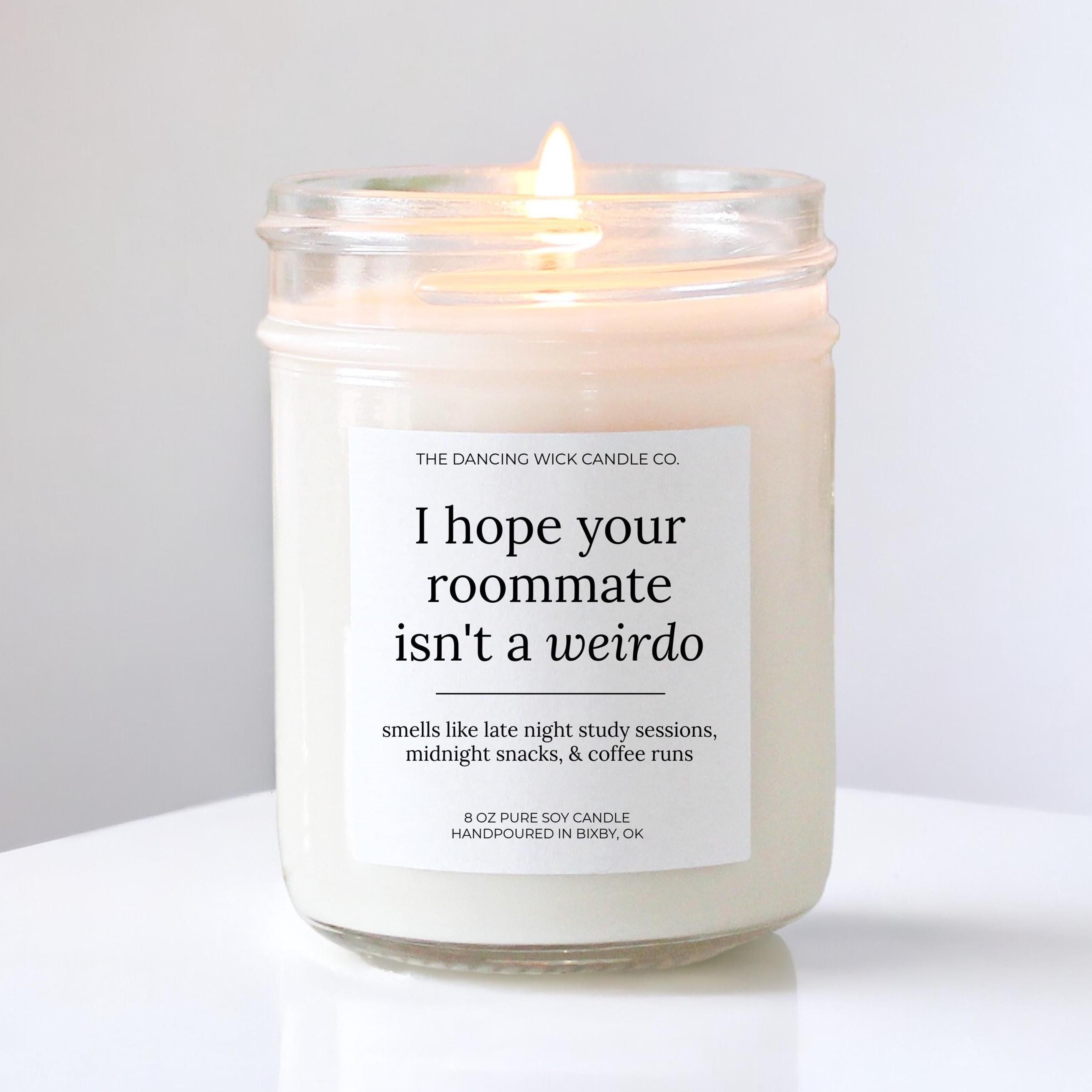Going To College Gift Candle, Funny Roommate Gift For College Student, New Roommate Gift, First Apartment Gift, Custom Soy Candle