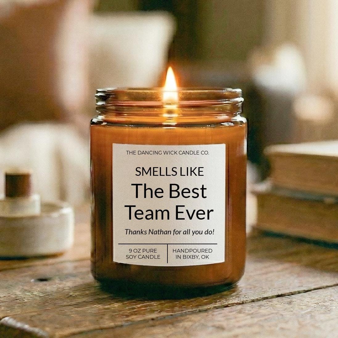 Best Team Ever Amber Candle