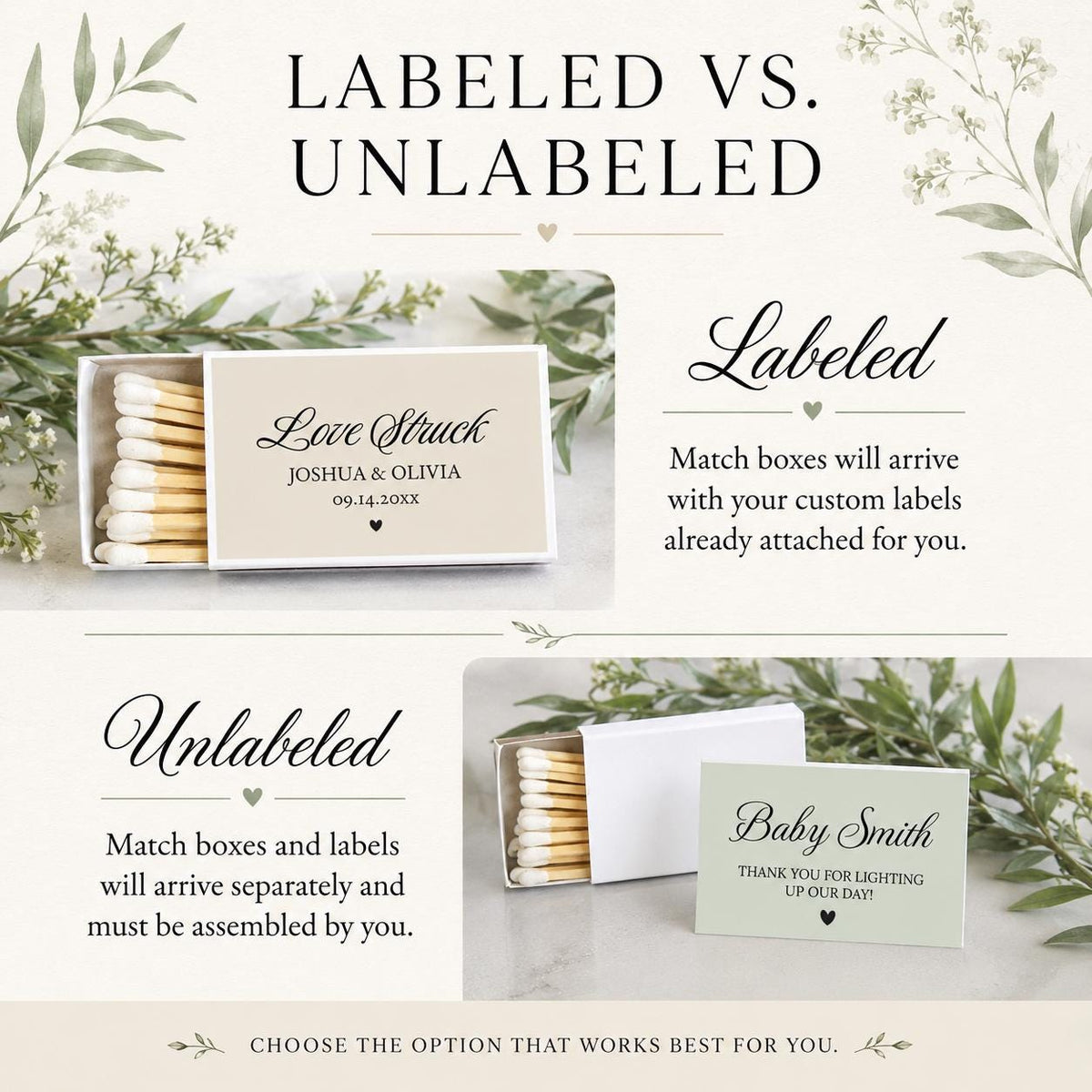 Fresh Off The Market Matchbox Favors, Bridal Shower Matches, Love in Bloom Wedding Favor, Garden Party Favor Matches