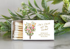 Fresh Off The Market Matchbox Favors, Bridal Shower Matches, Love in Bloom Wedding Favor, Garden Party Favor Matches