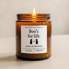 Boos for Life Personalized Halloween Candle | You’re My Boo Gift for Couples & Best Friends | Fall Scented Candle