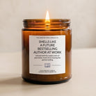 Future Bestselling Author Candle | Personalized Writer Gift | Aspiring Novelist Birthday Present | Book Lover Gift | Cozy Bookish Desk Decor