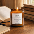 Future Bestselling Author Candle | Personalized Writer Gift | Aspiring Novelist Birthday Present | Book Lover Gift | Cozy Bookish Desk Decor