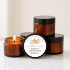 Little Pumpkin Baby Shower Favors | Personalized 1 oz & 2 oz Mini Soy Candles | Brown Glass Jars | Scent of Choice | Sets of 10 Bulk