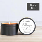 It Takes a Village Candle Favors Tins - The Dancing Wick