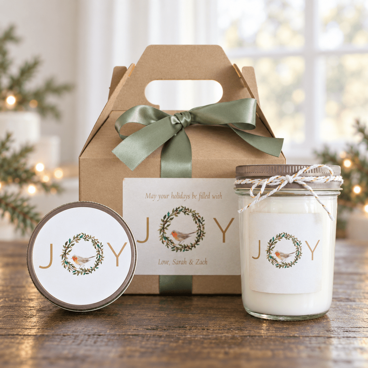 Joy Christmas Gift Set - The Dancing Wick