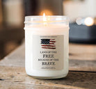 Land of the Free Because of the Brave 4th of July Candle - The Dancing Wick