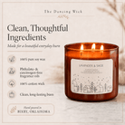 Lavender & Sage - 3 Wick Christmas Tumbler Candle - The Dancing Wick