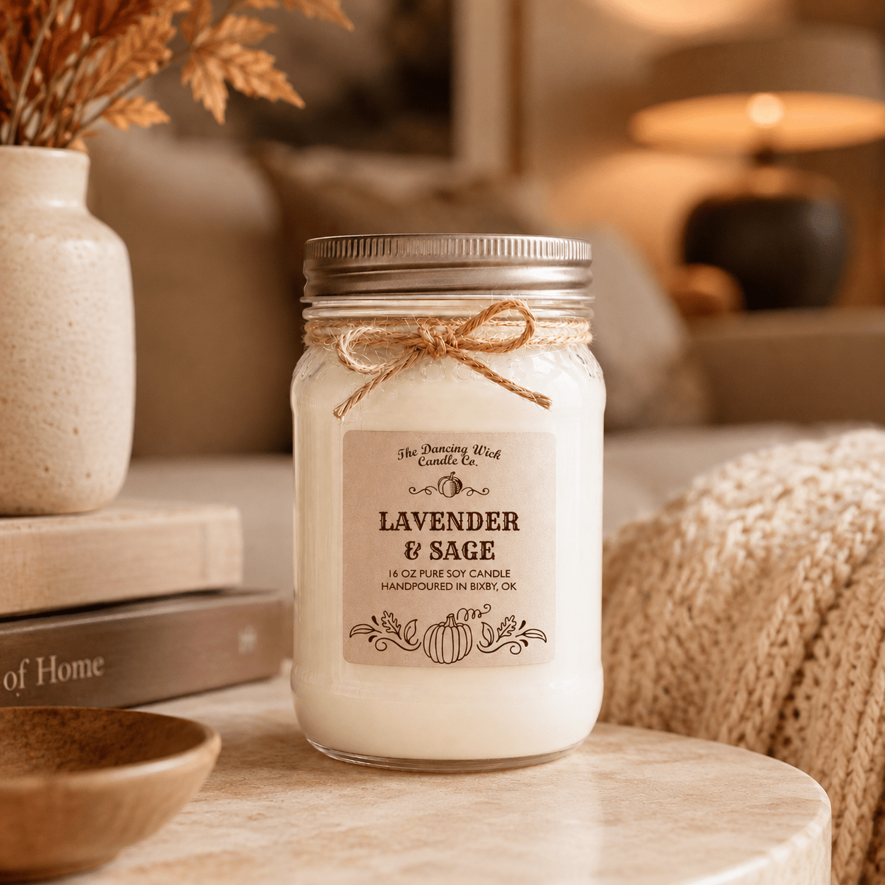 Lavender & Sage - Fall Candle - The Dancing Wick