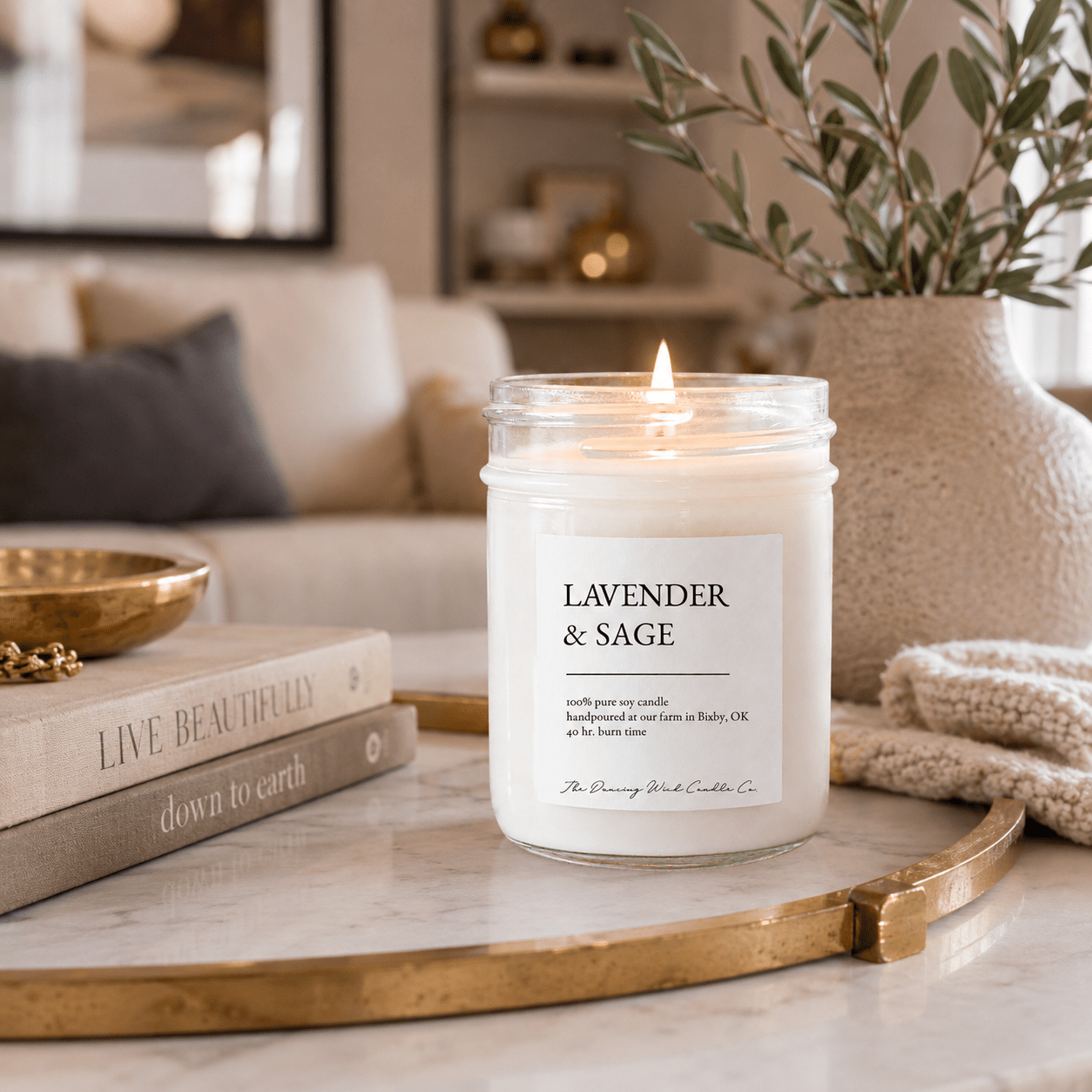 Lavender & Sage - TDW Signature Candle - The Dancing Wick
