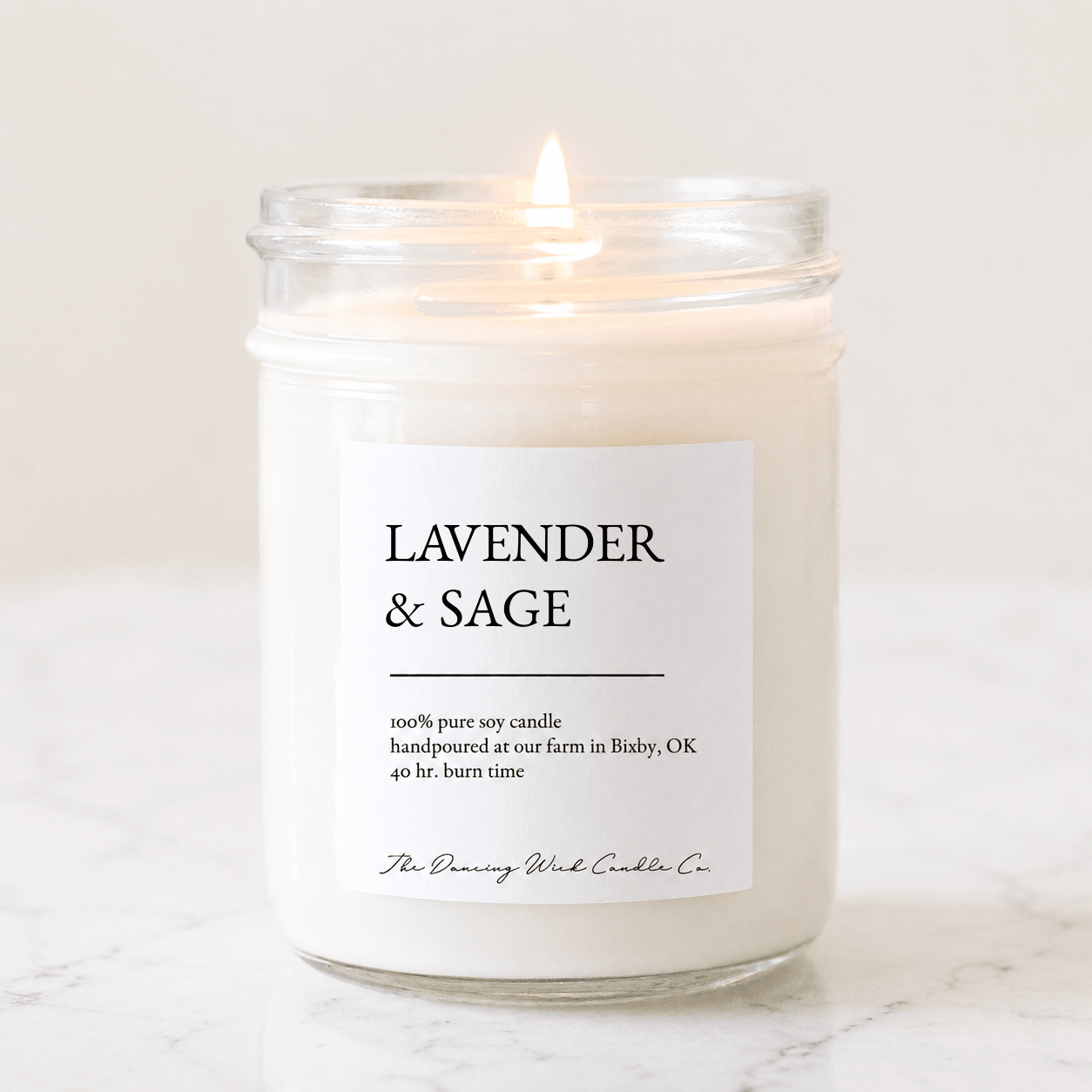 Lavender & Sage - TDW Signature Candle - The Dancing Wick
